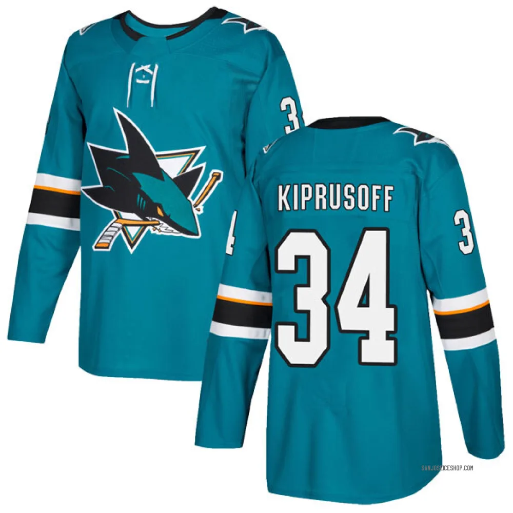 Authentic Miikka Kiprusoff Teal San Jose Sharks Home Jersey - Youth